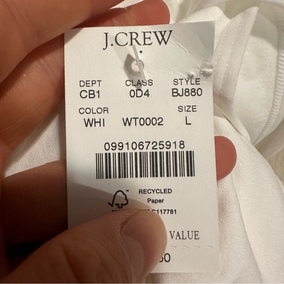 J crew reversible tank top white vneck layering - Picture 5 of 5